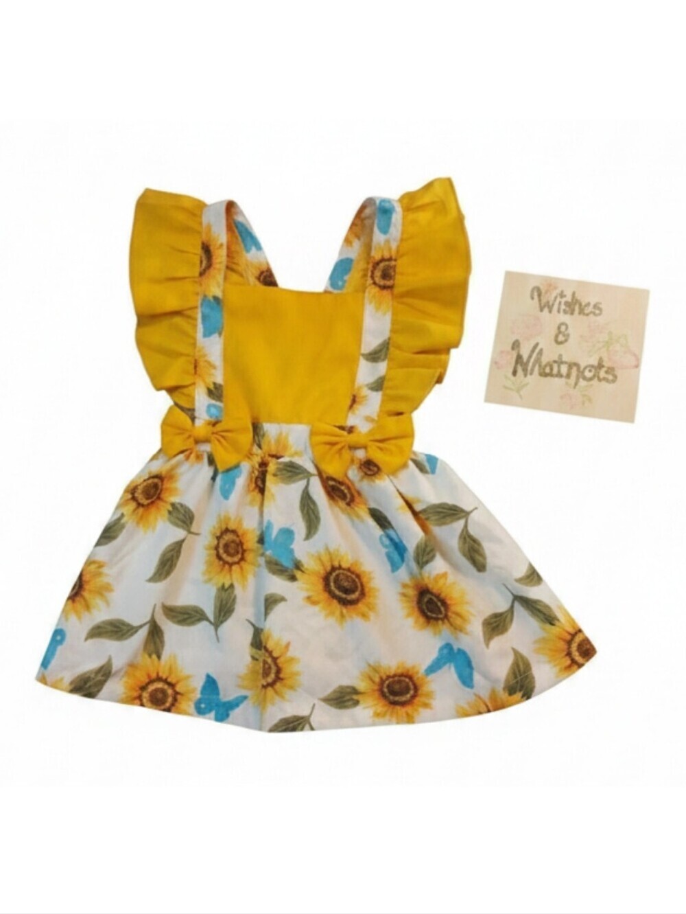 🔥5/$25🔥Yellow Sunflower Dress 6-9 Months